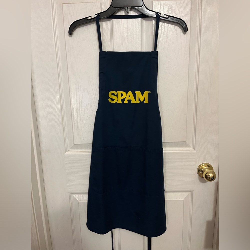 Spam Navy Blue Apron